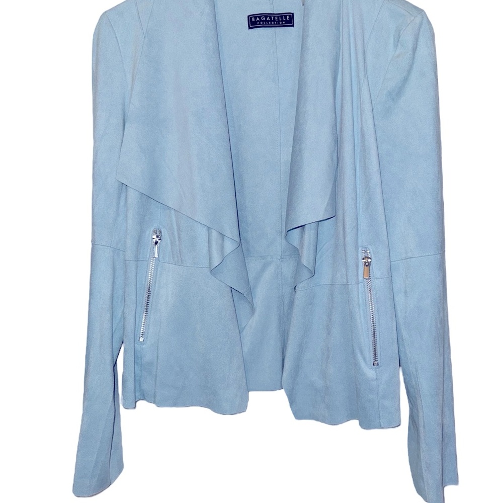 Bagatelle collection Blue Blazer with Waterfall Collar